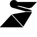 Pelican logo combo vertical black